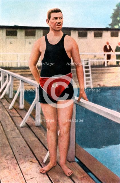 Emil Rausch, Geman swimmer, Olympic Games, St Louis, USA, 1904, (1936). Artist: Unknown