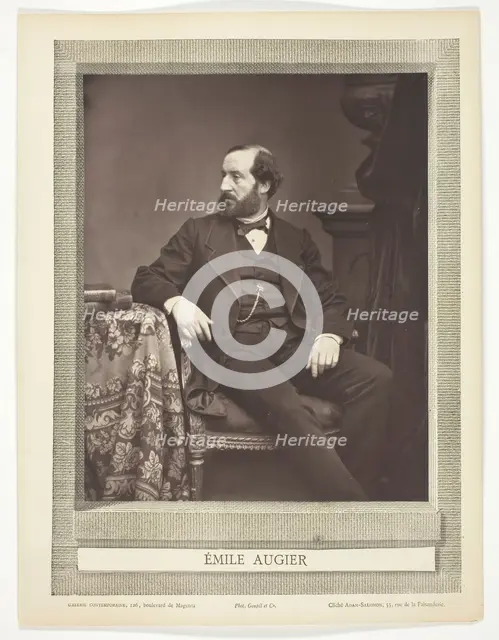 Émile Augier [French dramatist], 1876/84.  Creator: Antoine-Samuel Adam-Salomon.