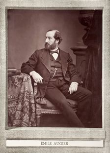 Emile Augier, Printed 1878. Creator: Antoine-Samuel Adam-Salomon