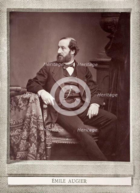 Emile Augier, Printed 1878. Creator: Antoine-Samuel Adam-Salomon.