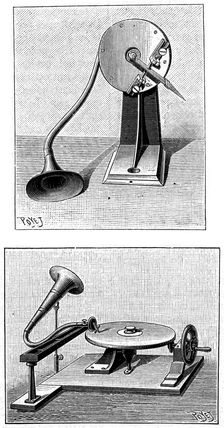 Emile Berliner's Gramophone, c1888. Creator: Unknown