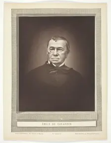 Emile De Girardin [French journalist, publicist and politician], 1875/77. Creator: Fontaine