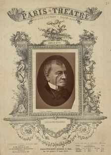 Emile De Girardin Paris theatre cover, about 1877. Creator: J. M. Lopez