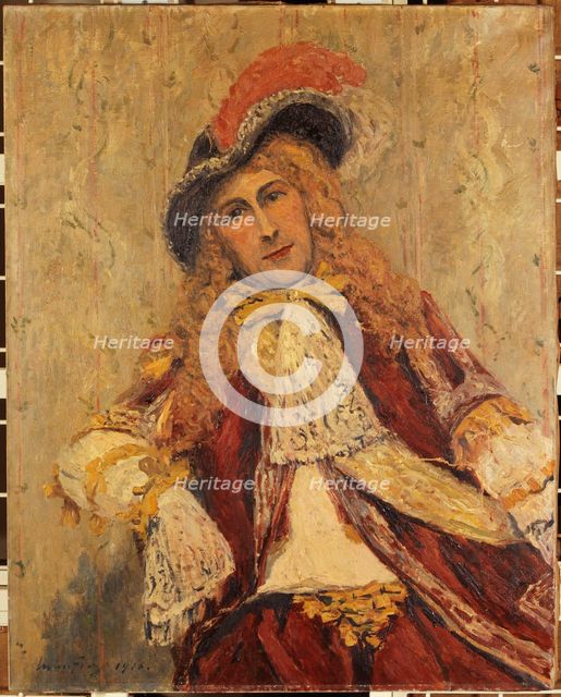 Emile Dehelly (1871-1969), member of the Comedie-Francaise, in stage costume, 1916. Creator: Maxime Emile Louis Maufra.