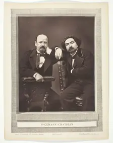 Émile Erckmann (French writer, 1822-1899) and Alexandre Chatrian (French writer, 1826-1890), c. 1876 Creator: Pierre Petit