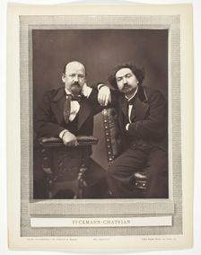 Émile Erckmann (French writer, 1822-1899) and Alexandre Chatrian (French writer, 1826-1890), c. 1876 Creator: Pierre Petit