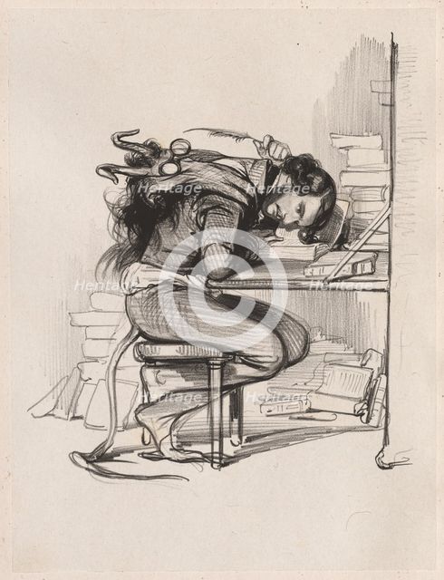 Émile Forgues (Old Nick), c. 1835-1840. Creator: Paul Gavarni (French, 1804-1866).
