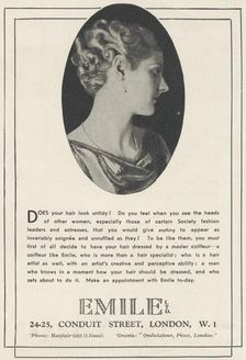 Emile Hairdressing Salon, 1935