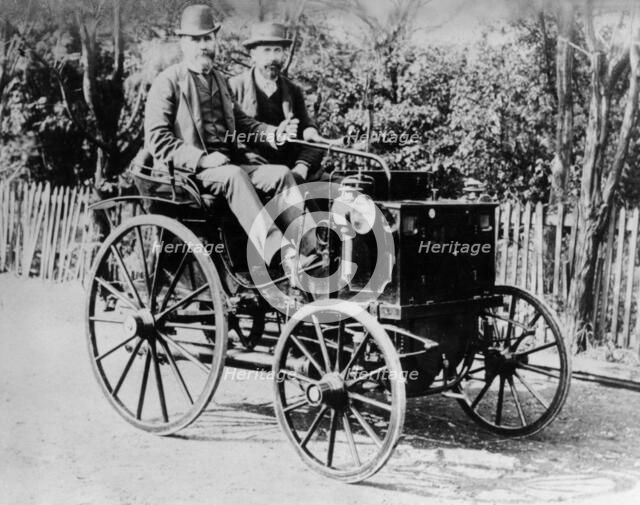 Emile Levassor in a Panhard-Levassor, c1890-c1895. Artist: Unknown