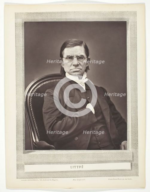 Émile Littré (French lexicographer and philosopher, 1801-1881), c. 1876. Creator: Pierre Petit.