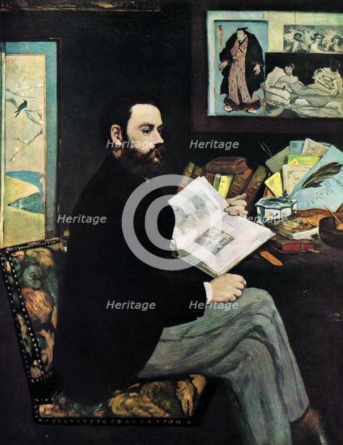 Emile Zola (1840-1902), French novellist, 1868.Artist: Edouard Manet