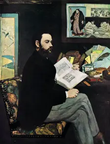 Emile Zola (1840-1902), French novellist, 1868.Artist: Edouard Manet