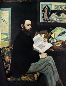 Emile Zola (1840-1902), French novellist, 1868.Artist: Edouard Manet