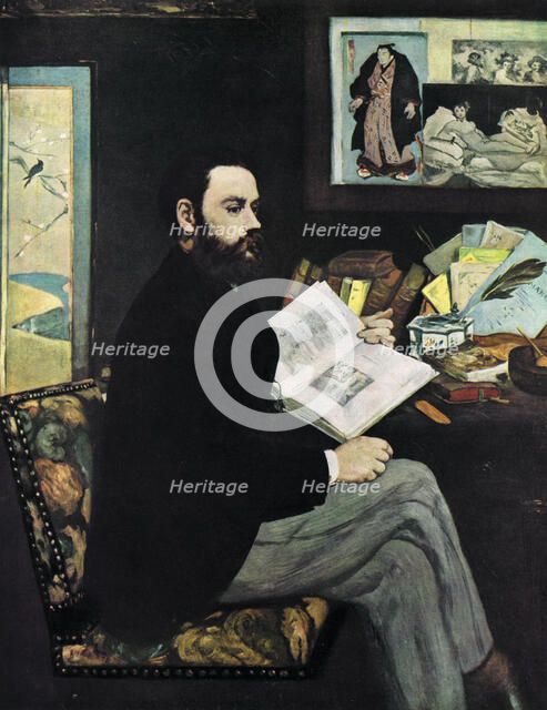 Emile Zola (1840-1902), French novellist, 1868.Artist: Edouard Manet