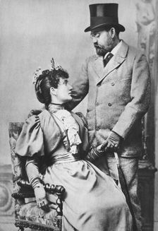 Emile Zola and Jeanne Rozerat c1890, (1939). Artist: Pierre Petit