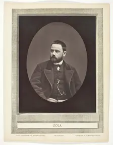 Émile Zola (French novelist, playwright, and journalist, 1840-1902), c. 1876. Creator: Etienne Carjat