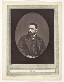 Émile Zola (French novelist, playwright, and journalist, 1840-1902), c. 1876. Creator: Etienne Carjat