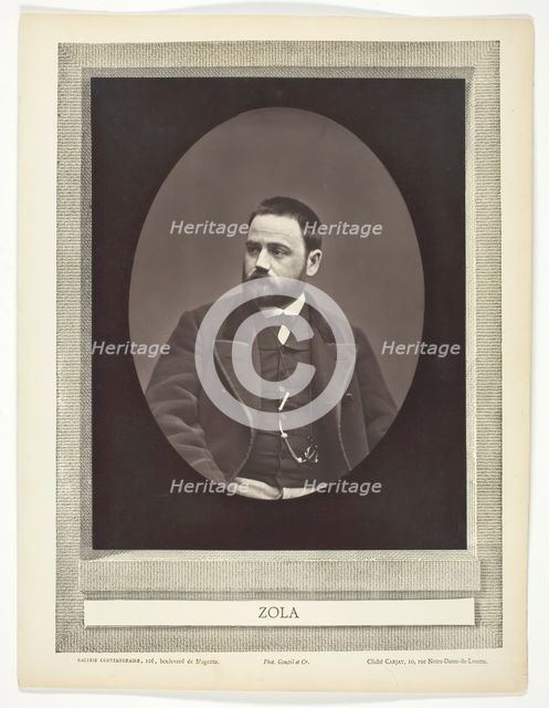 Émile Zola (French novelist, playwright, and journalist, 1840-1902), c. 1876. Creator: Etienne Carjat.