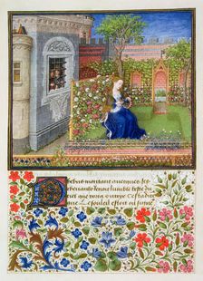 Emilia in her garden, 1468. Creator: Unknown