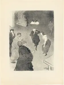 Emilienne d'Alençon Rehearsing at the Folies-Bergère, from Le Café-Concert, 1893. Creator: Henri-Gabriel Ibels