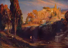 Emily and Valancourt at the Chateau Le Blanc: Lady Foix Hears from Dr Foix, Mysteries of Udulpho Artists: Samuel Palmer, Ann Radcliffe