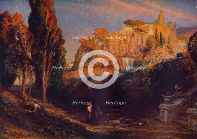 'Emily and Valancourt at the Chateau Le Blanc: Lady Foix Hears from Dr Foix, Mysteries of Udulpho' Artists: Samuel Palmer, Ann Radcliffe.