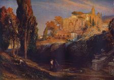 Emily and Valancourt at the Chateau Le Blanc: Lady Foix Hears from Dr Foix, Mysteries of Udulpho Artists: Samuel Palmer, Ann Radcliffe