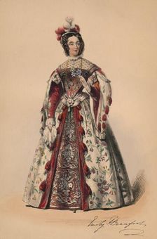 Emily Duchess of Beaufort in costume for Queen Victoria's Bal Costumé, May 12 1842, (1843). Creator: John Richard Coke Smyth