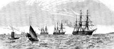 ...Emin Pasha Relief Expedition: British and German naval squadrons escorting Mr. Stanley..., 1890. Creator: Unknown