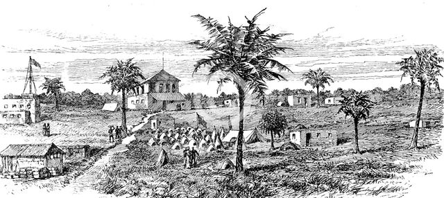 ...Emin Pasha Relief Expedition: sketches from Zanzibar - Bagamoyo...Mr. Stanley’s followers, 1890. Creator: Unknown.