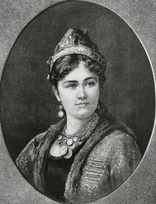 Emina Ilhamy (1858-1931), also Amina Ilhami, Egyptian princess, Muhammad Ali Dynasty, 1883. Creator: Unknown