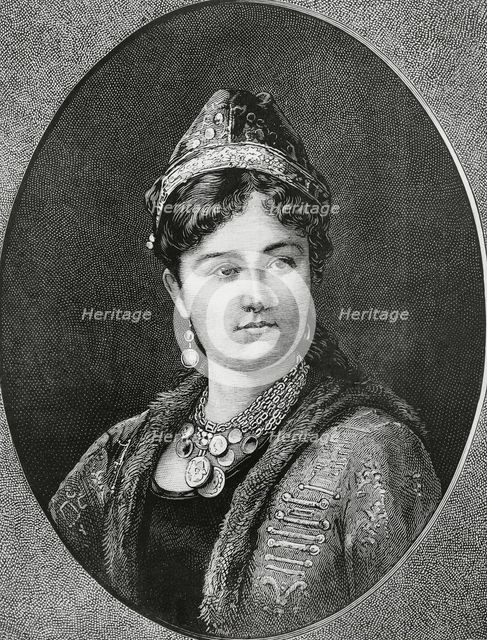 Emina Ilhamy (1858-1931), also Amina Ilhami, Egyptian princess, Muhammad Ali Dynasty, 1883. Creator: Unknown.