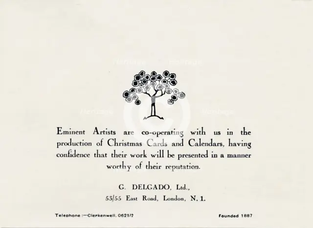 'Eminent Artists - G Delgado, Ltd.', 1935. Artist: Unknown.