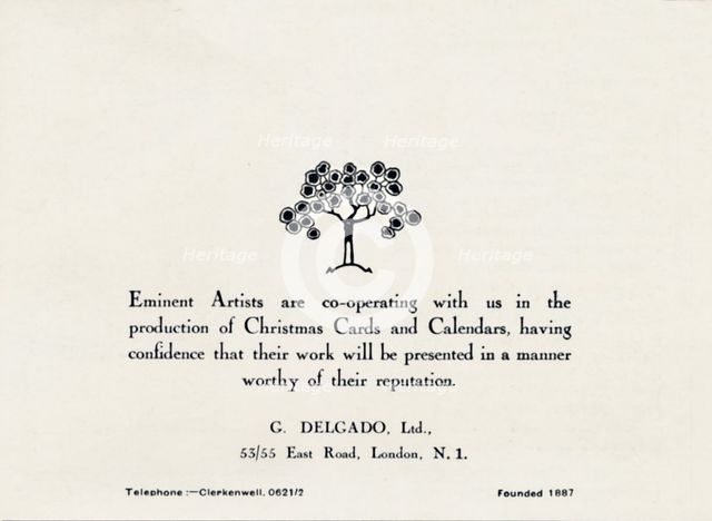 'Eminent Artists - G Delgado, Ltd.', 1935. Artist: Unknown.
