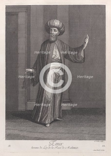 Emir, homme de Loy de la Race de Mahomet, 1714-15. Creator: Unknown.