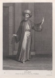 Emir, homme de Loy de la Race de Mahomet, 1714-15. Creator: Unknown