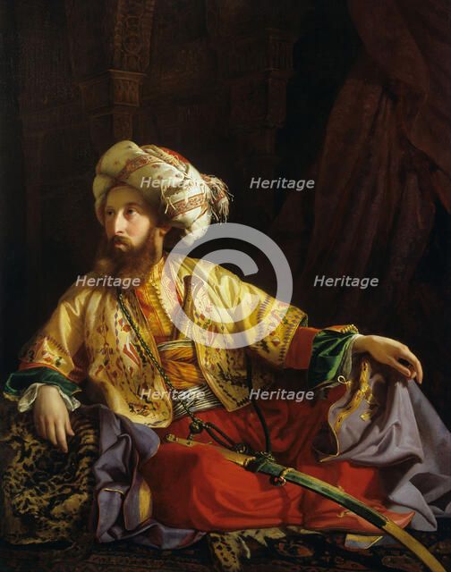 Emir of Lebanon , 1843. Creator: Borsos, József (1821-1883).