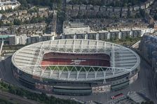 Emirates Stadium, home of Arsenal Football Club, Islington, London, 2021. Creator: Damian Grady