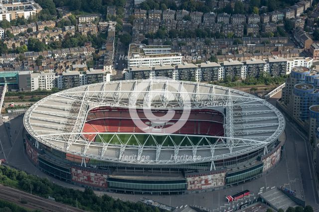 Emirates Stadium, home of Arsenal Football Club, Islington, London, 2021. Creator: Damian Grady.