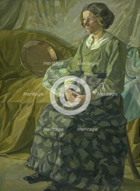 Emma Weie, the Artist's Sister;The Artist's Sister, 1909. Creator: Edvard Weie.