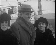 Emma Asquith, Countess of Oxford and Asquith on Deck of a Ship, 1921. Creator: British Pathe Ltd