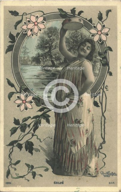 Emma Calvé as Carmen. Artist: Photo studio Reutlinger, Paris  