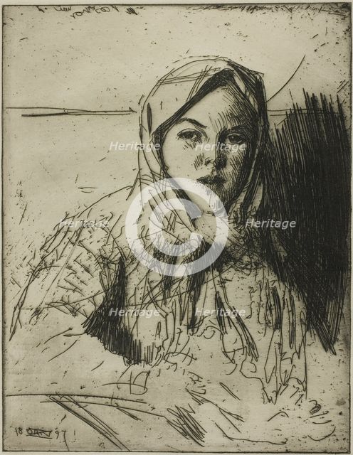 Emma, Girl from Mora, 1897. Creator: Anders Leonard Zorn.