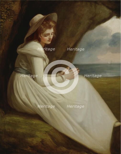 Emma, Lady Hamilton. Artist: Romney, George (1734-1802)