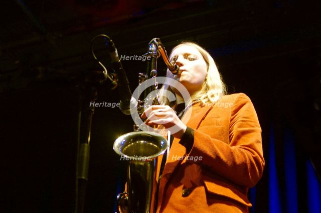 Emma Rawicz Quintet, New Generation Jazz Festival Roadshow, Shoreham by Sea, Feb 2023. Creator: Brian O'Connor.