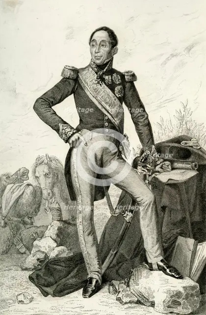 Emmanuel de Grouchy, marquis de Grouchy, 1804, (1839). Creator: Geille.