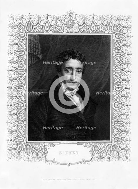 Emmanuel Joseph Sieyes, French clergyman and statesman, 19th century.Artist: WH Mote