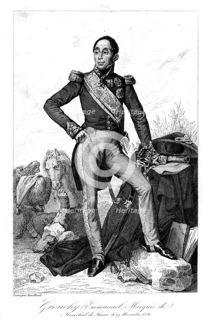 Emmanuel, marquis de Grouchy (1766-1847), French general and marshal, 1839.Artist: Geille