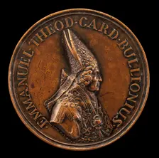 Emmanuel Théodose de La Tour, 1644-1715, Cardinal de Bouillon 1669 [obverse], 1700. Creator: Suzan Rey