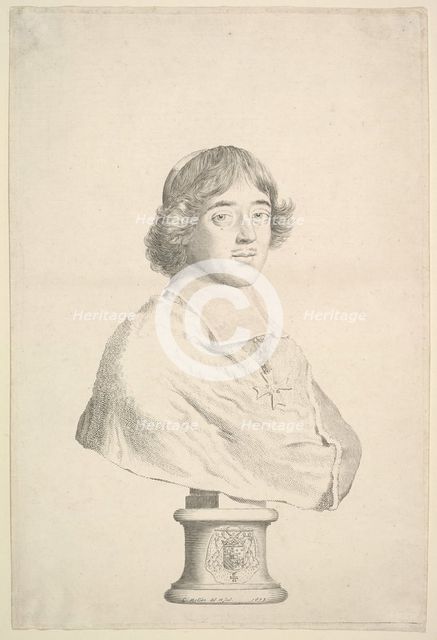 Emmanuel-Théodose de La Tour d'Auvergne, duc d'Albret et cardinal de Bouillon, 1673. Creator: Claude Mellan.